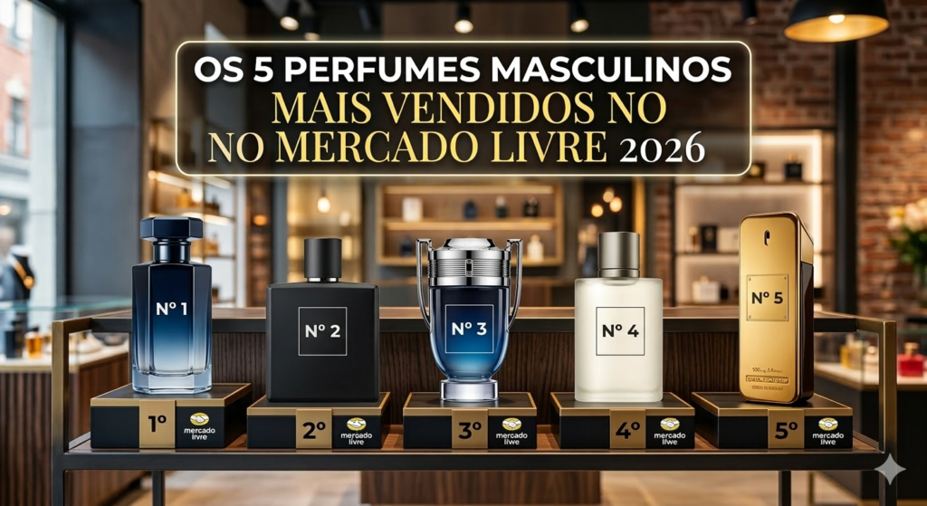Os 5 Perfumes Masculinos Mais Vendidos no Mercado Livre 2026
