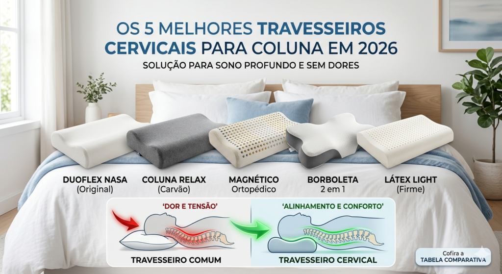 Os 5 Melhores Travesseiro Cervicais para Coluna em 2026