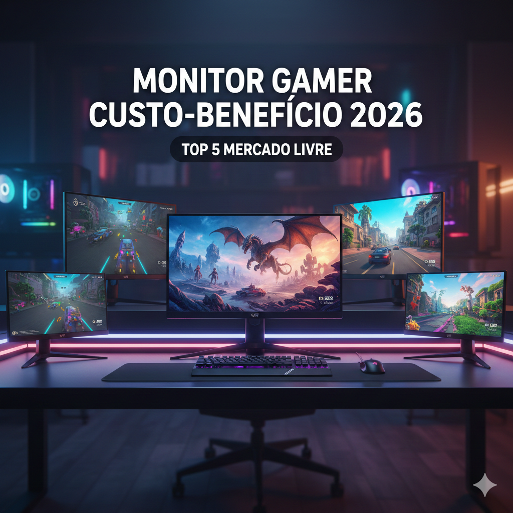 Monitor Gamer Custo-Benefício 2026: Top 5 Mercado Livre